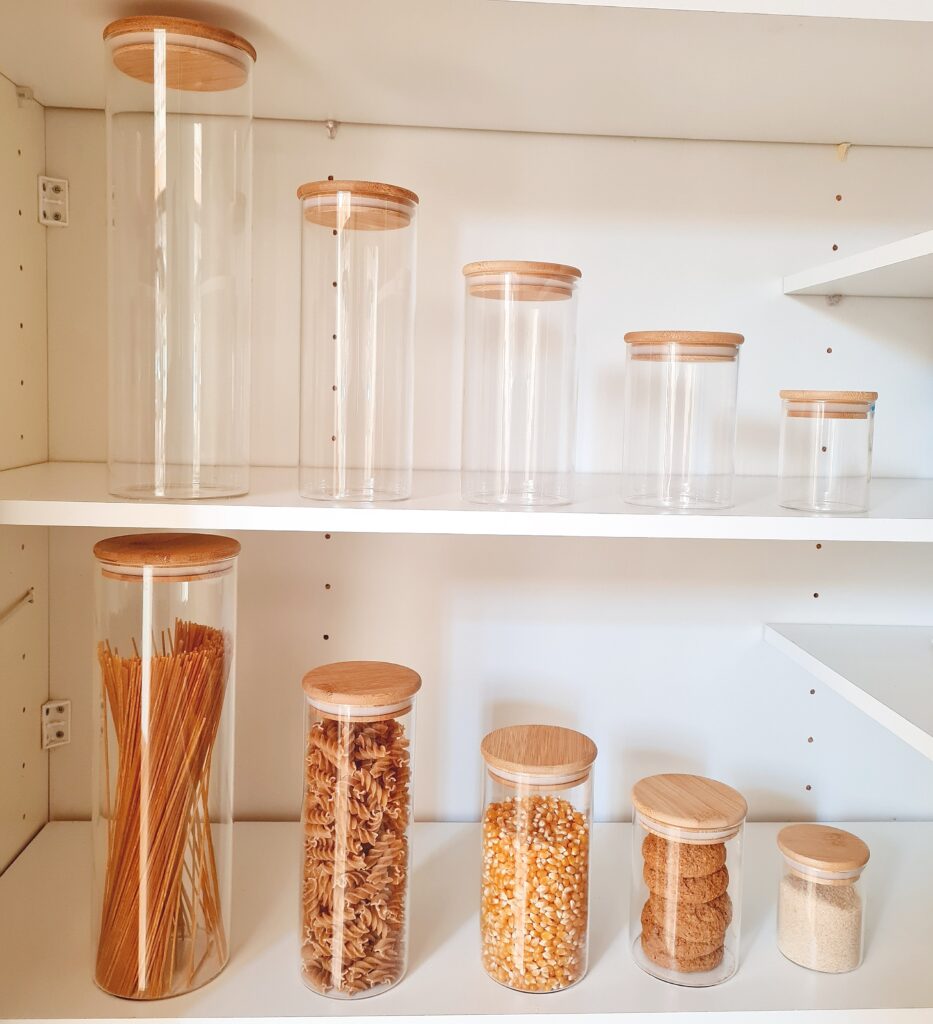 bamboo storage jars