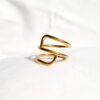 Minimalist S Band Ring - Brass