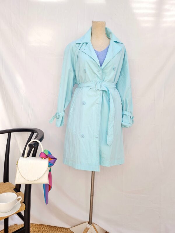 Powder Blue Trench Coat - Image 2