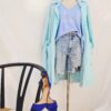 Powder Blue Trench Coat - Image 4