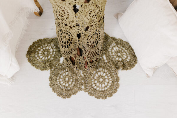 art crochet backless dress