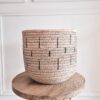 Stylish Interior Basket with Black Lines - Image 2